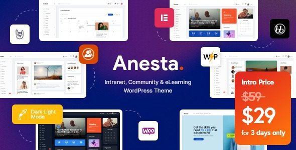 Anesta v1.0.2 – Intranet, Extranet, Community and BuddyPress WordPress Theme
