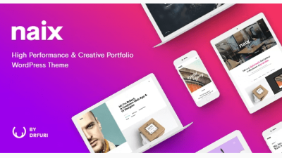 Naix v1.4.4 – Creative & High Performance Portfolio WordPress Theme