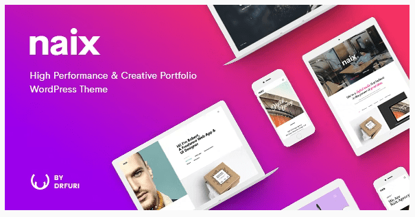 Naix v1.4.4 – Creative & High Performance Portfolio WordPress Theme