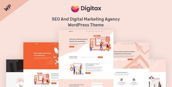 Digitax - SEO & Digital Marketing Agency WordPress Theme Nulled
