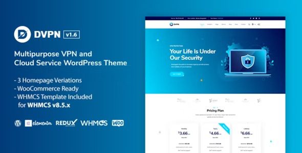 DVPN | Multipurpose VPN WordPress Theme 1.6 [Activated]
