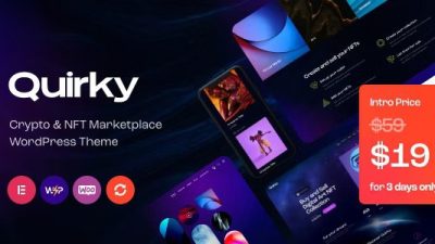 [Fixed*] Quirky v1.6 NFT, Token & Blockchain Marketplace WordPress Theme