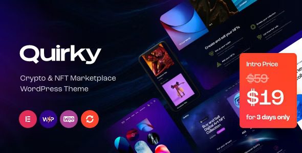 [Fixed*] Quirky v1.6 NFT, Token & Blockchain Marketplace WordPress Theme