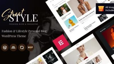 Street Style Fashion & Lifestyle Personal Blog WordPress Theme Nulled