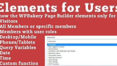 Elements for Users – Addon for WPBakery Page Builder (formerly Visual Composer) v1.5.6