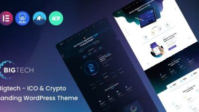 Bigtech v1.0.0 ICO & Crypto Landing WordPress Theme
