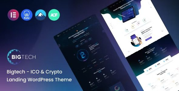 Bigtech v1.0.0 ICO & Crypto Landing WordPress Theme