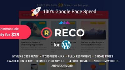 Reco v4.8.0 – Minimal Theme for Freebies