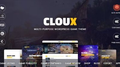 Cloux Nulled Game & Gaming WordPress Theme Free Download