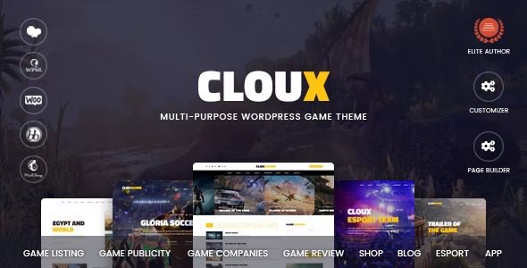 Cloux Nulled Game & Gaming WordPress Theme Free Download