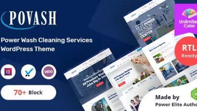 v3.0 Povash – Power Wash WordPress Theme + RTL [Sep 24, 2022]