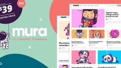 Mura v1.5.3 WordPress Theme for Content Creators