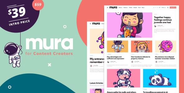 Mura v1.5.3 WordPress Theme for Content Creators