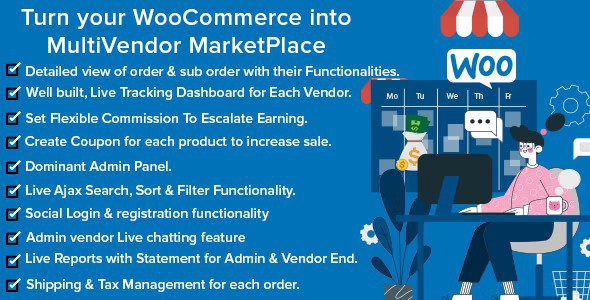 Mercado Pro v1.5.1 Turn your WooCommerce into Multi Vendor Marketplace [Activated]