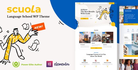 Scuola v8.5 Language School WordPress Elementor [Activated]