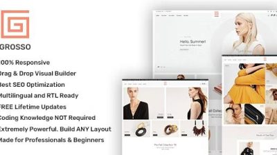 Grosso Nulled Modern WooCommerce theme for the Fashion Industry Free Download