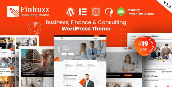 Finbuzz v1.9.2 Corporate Business WordPress Theme