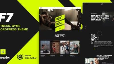 F7 Free Download Fitness Gym WordPress Nulled