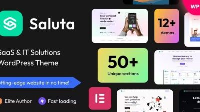 Saluta Nulled SaaS & IT Solutions WordPress Theme Free Download