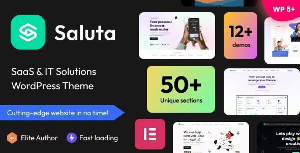 Saluta Nulled SaaS & IT Solutions WordPress Theme Free Download