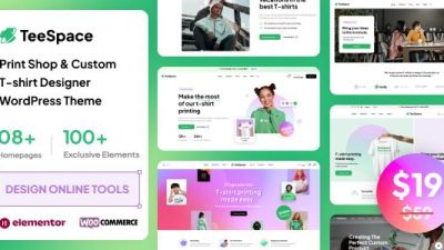 TeeSpace v.1.0.4 – Print Custom T-shirt Designer WordPress theme