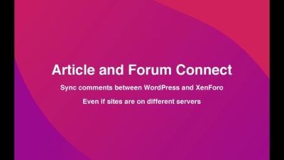 Article and Forum Connect: XenForo and WordPress v1.1.8