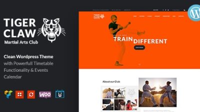Tiger Claw v.1.1.7 Martial Arts School and Fitness Center WordPress Theme