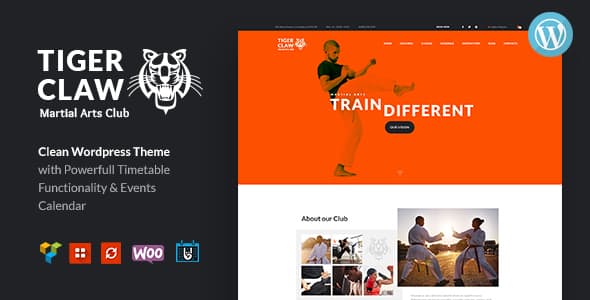 Tiger Claw v.1.1.7 Martial Arts School and Fitness Center WordPress Theme