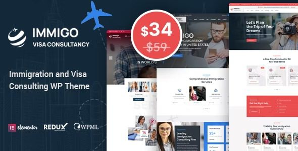 Immigo v.1.3 – immigration and Visa Consulting WordPress Theme