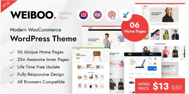 Weiboo v.1.0.5 Multipurpose WooCommerce Theme