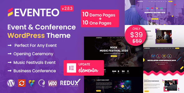 Eventeo – Event & Conference WordPress Theme v2.8.4 [Activated]