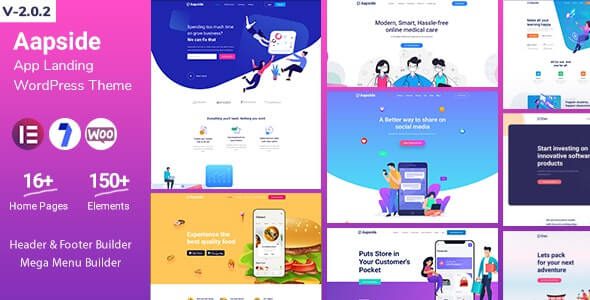 Aapside v3.1.0 – App Landing WordPress Theme
