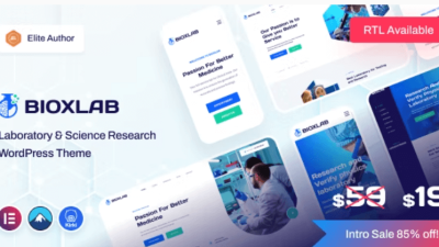 Bioxlab v.1.0.3 Laboratory & Science Research WordPress Theme