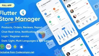Flutter Store Manager Nulled App For Vendors Wordpress & Woocommerce Free Download
