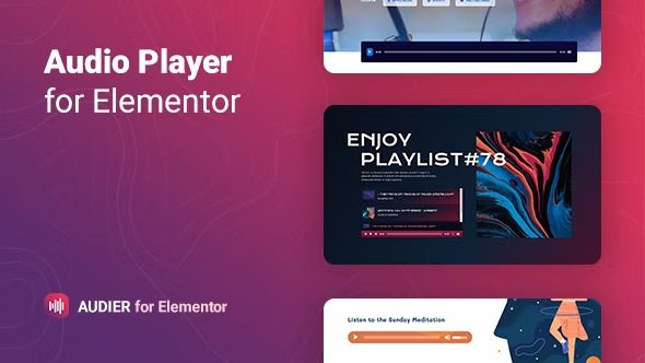 Audier v.1.0.2 Audio Player with Controls Builder for Elementor