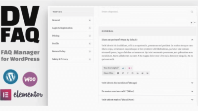 DV FAQ v1.3.2 – Advanced WordPress FAQ Plugin