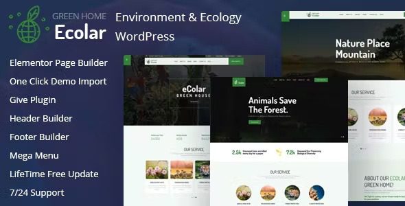 Ecolar v.2.0.0 – Environment & Ecology WordPress Theme