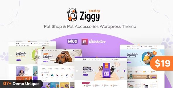 Ziggy v1.0.5 Pet Shop WordPress Theme