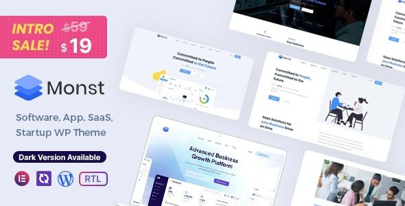 Monst Saas Startup WordPress Theme v1.1