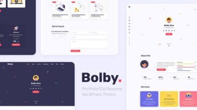 Bolby v1.0.6 – Portfolio CV Resume WordPress Theme