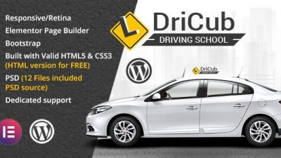 [Fixed*] DriCub Driving School WordPress Theme v2.5 + Core Plugins + Demo Importer
