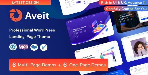 Aveit Nulled Landing Page WordPress Theme Free Download