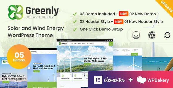 Greenly v6.1 – Ecology & Solar Energy WordPress Theme