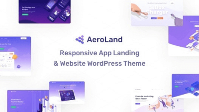 AeroLand v1.6.8 App Landing Software Website WordPress Theme