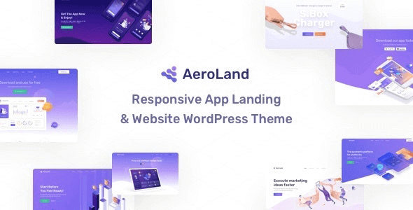 AeroLand v1.6.8 App Landing Software Website WordPress Theme
