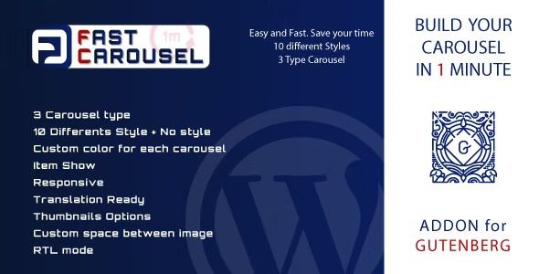 Fast Carousel for Gutenberg v.1.0 – WordPress Plugin