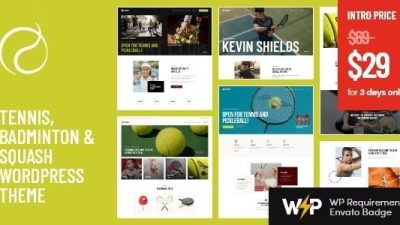 Racquet v.1.0.0 – Tennis, Badminton & Squash WordPress Theme
