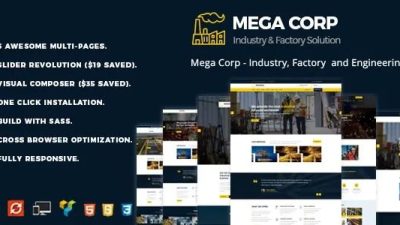 Megacorp Nulled Industry Factory and Energineering Theme Free Download
