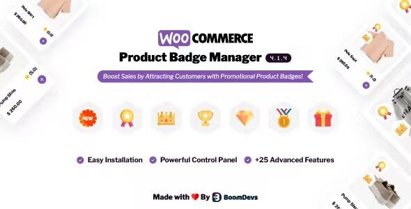 WooCommerce Product Badge Manager Nulled boomdevs Free Download