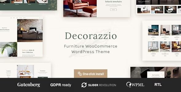 Decorazzio v1.0.7 Interior Design and Furniture Store WordPress Theme